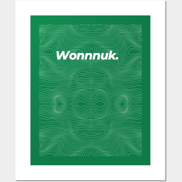 Wonnuk. A beautiful, pretty, cute design of vibrational waves and "wonnuk" wording. Wall Art by Blue Heart Design